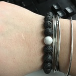 White Howlite Lava Stone Vitality Bracelet photo review