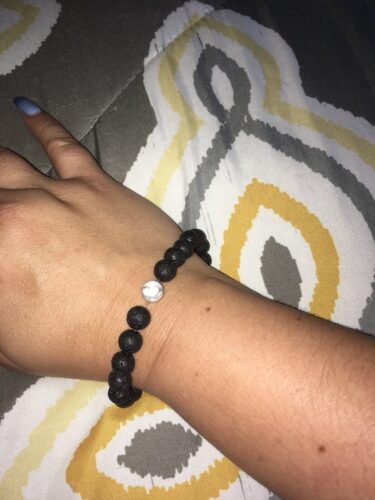 White Howlite Lava Stone Vitality Bracelet photo review