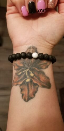 White Howlite Lava Stone Vitality Bracelet photo review