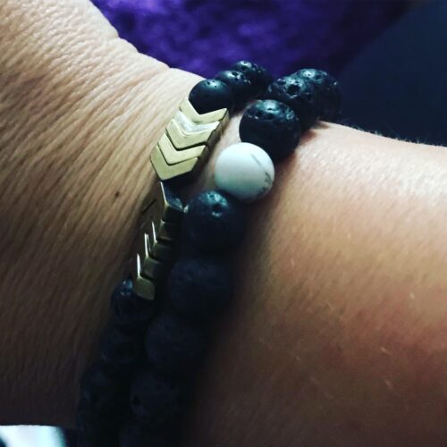 White Howlite Lava Stone Vitality Bracelet photo review