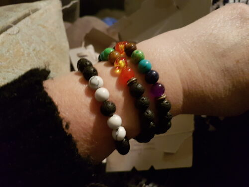 White Howlite Lava Stone Vitality Bracelet photo review