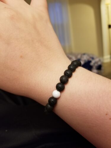 White Howlite Lava Stone Vitality Bracelet photo review