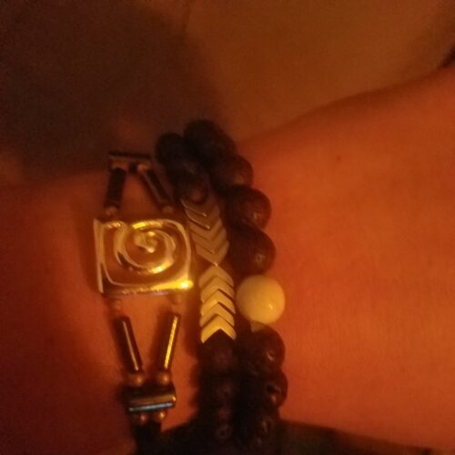 White Howlite Lava Stone Vitality Bracelet photo review