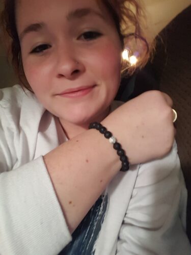 White Howlite Lava Stone Vitality Bracelet photo review