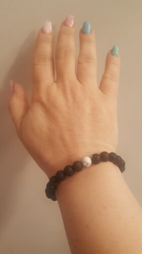 White Howlite Lava Stone Vitality Bracelet photo review