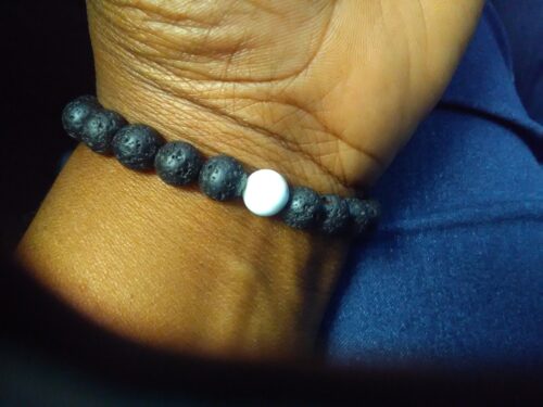 White Howlite Lava Stone Vitality Bracelet photo review