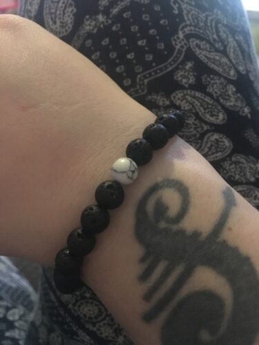 White Howlite Lava Stone Vitality Bracelet photo review