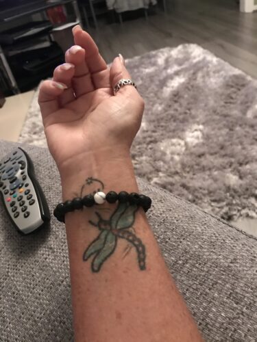 White Howlite Lava Stone Vitality Bracelet photo review
