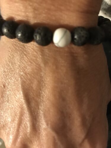 White Howlite Lava Stone Vitality Bracelet photo review